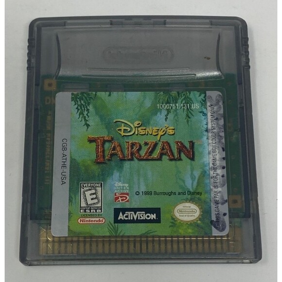 Disney's Tarzan Game Boy Color GBC Cartridge Only Nice Label Clean Tested Works - Picture 1 of 2